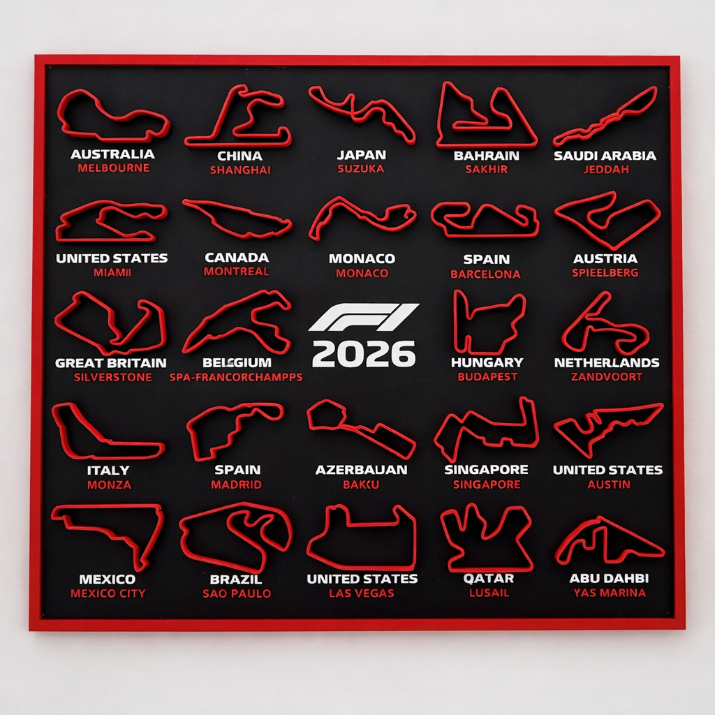 Calendario F1 2026 3D